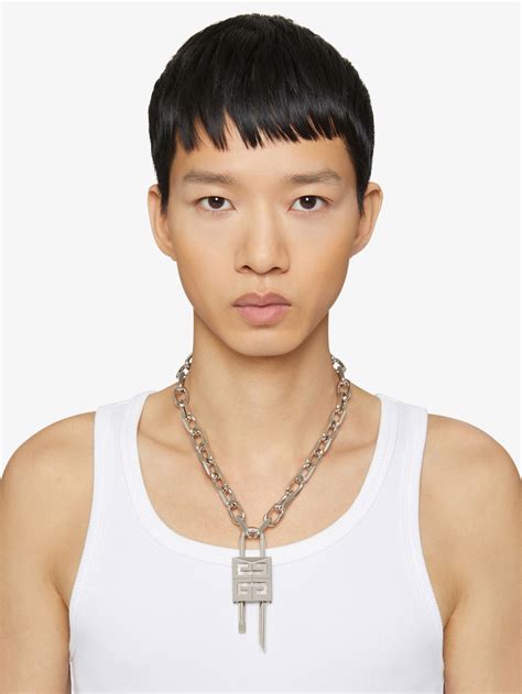 givenchy two row necklace|givenchy medium lock necklace.